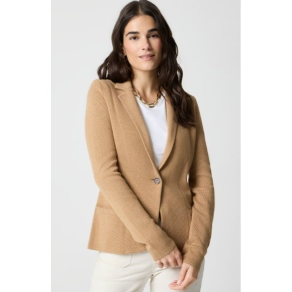 J.Crew Schoolboy Sweater Blazer PL Camel‎ Tan Quiet Luxury Workleisure Capsule